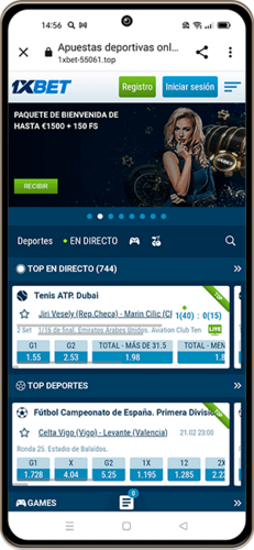 Aplicación de apuestas #2 - 1xbet