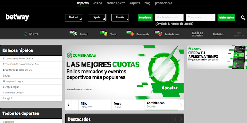 Betway pagina de esportes