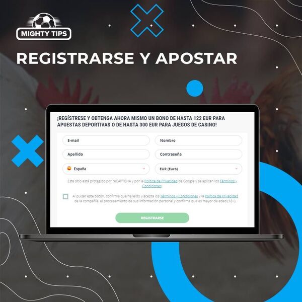 Registrarse y apostar