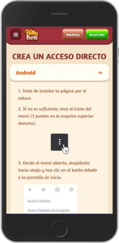 Captura de pantalla móvil de la página de la aplicación.