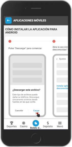 Captura de pantalla de la página de descarga de Megapari