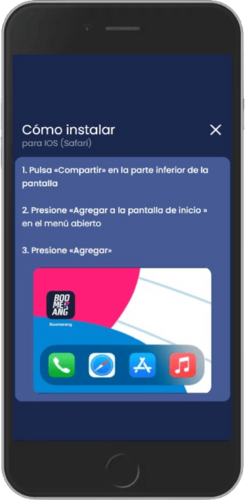 Captura de pantalla de la página de descarga de Boomerang-Bet
