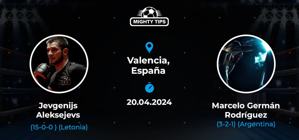 Gráficos con información de la pelea Aleksejevs vs Rodriguez