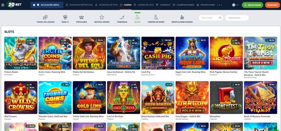 Imagen de casino de 20Bet