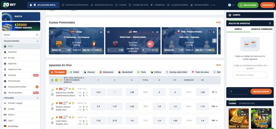 Imagen de apuestas deportivas de 20Bet