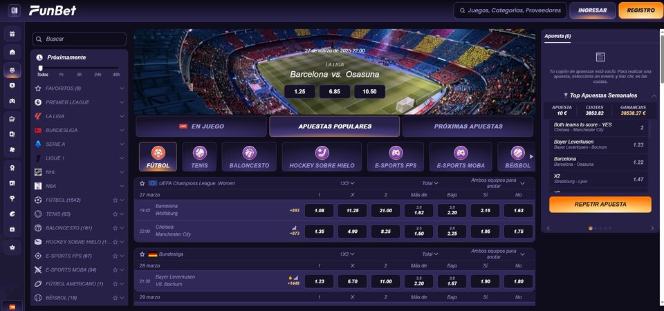 Imagen para apuestas deportivas de Funbet