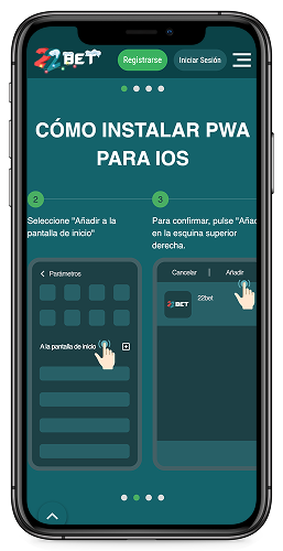 Captura de pantalla móvil de la descarga de 22bet para iOS