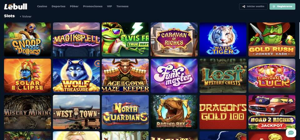 Captura de pantalla de la página del casino Lebull