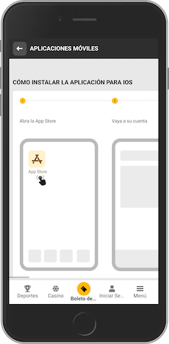 Captura de pantalla de cómo instalar la aplicación Melbet para iOs