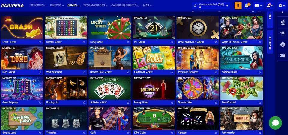 Paripesa Casino en Vivo