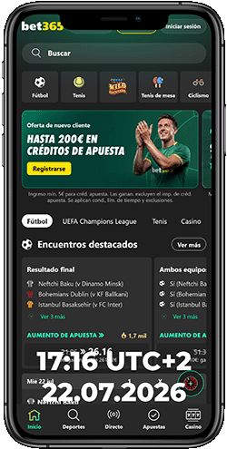 Captura de pantalla móvil cómo descargar la app da Bet365