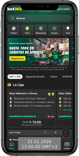 Captura de pantalla móvil cómo descargar la app da Bet365