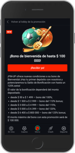 Captura de pantalla de los términos y condiciones del bono Pin-up México