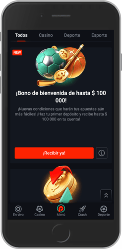 Captura de pantalla de los bonos de Pin-up México