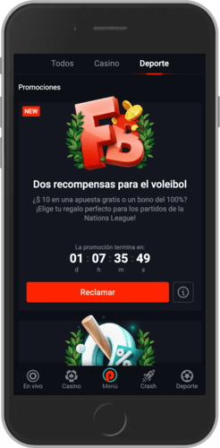 Captura de pantalla móvil de la página de bonificación Pin-up